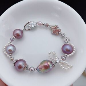 B262 Handmade Freshwater Baroque Pearl Bracelets
